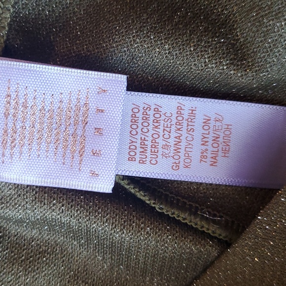 SAVAGE X FENTY Olive Green Metallic Stretch Cutout Leggings - Picture 6 of 8